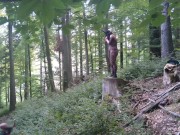 With a bunny mask and a dog collar around my neck 4/16