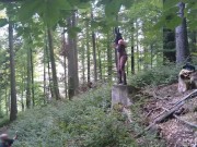 With a bunny mask and a dog collar around my neck 6/16