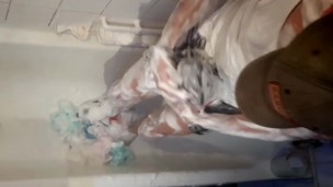 Soapy sneakers on my dick