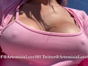 Walking and driving with Pornstar Artemisia Love and her big tits OF@ArtemisiaLove101 7/16