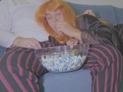 Watching a movie with stepmom ended with dicks in her mouth and then in pussy 1/16