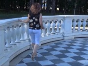 Public ass in white leggings 1/16