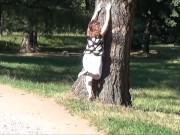 Public ass in white leggings 14/16