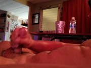 Milking my cock until I cum on myself