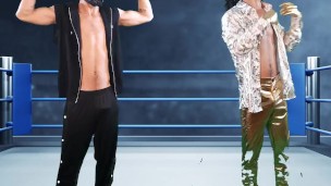 Head to Head Luchador Handjob Battle!