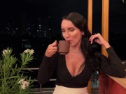 Sexy girl sucks cock in the toilet of a night bar in Paris. LOVENSE LUSH CONTROL PUBLIC 2/16