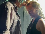 Couple exploring an old mine shaft and each other - RosenlundX - Vertical 60fps 15/16