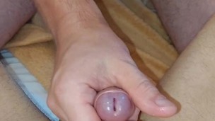 Older bisexual man is playing with twink's young, fresh dick til they both have intense male orgasm