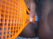 අසහනය වැඩි වෙලා ඇතුලට ඔබාගත්තා - Lankan Girl put a badminton inside her pussy 14/16