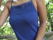 Meeting tan Japanese amateur in her late twenties for an outdoor late summer date featuring mild public exposure 10/16