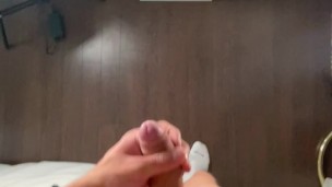 Blonde French twink with a big dick and big balls