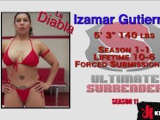 Watch powerhouse Izamar work Milcah and make her cum. Milcah gets trapped on the mats a few times, l 1/16