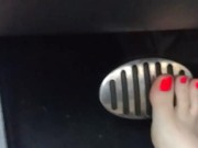 Hard driving (flipflops then kick em off & drive barefoot 10/16