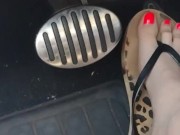 Hard driving (flipflops then kick em off & drive barefoot 2/16