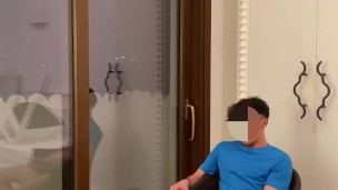 He got lost looking for his hotel room and started jerking off