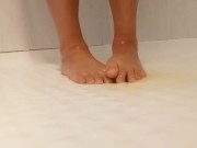 Peeing on my feet 10/16
