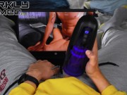Guy Jerks Off With the Help of an XONE Interactive Masturbator Making His Big Dick so Hard and Cum 13/16