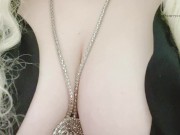 Put on a condom when I jerk you off with gloves! Dirty talking too! 3/16