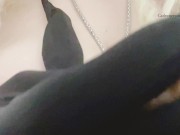 Put on a condom when I jerk you off with gloves! Dirty talking too! 9/16