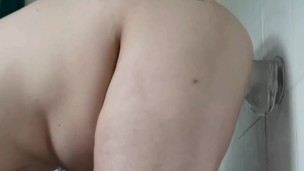 First anal try outs with my new footlong horse cock dildo
