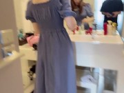 旅行中におしゃれしてる彼女を後ろからスカート捲って身体中触りまくる-日本人/素人カップル/リアル/スカートめくり/個人撮影 1/16