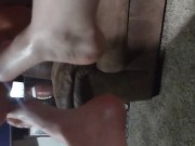 Footjob with fat long dildo 16/16