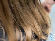 Stuck in an elevator with an excited neighbor. I gave him a blowjob and he fucked me in the pussy 6/16