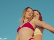 SLAYED Gorgeous lesbians enjoy outdoor fuck 2/16