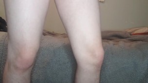 femboy in cute white thong
