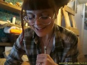 I Completely Drench My Fuck Buddy's Cock in My Spit - Oliva Jarden 14/16