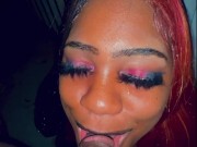 GoldenEbonii Opening Her Mouth Wide To Drink My Piss 💦 10/16