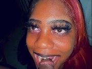 GoldenEbonii Opening Her Mouth Wide To Drink My Piss 💦 11/16