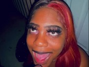 GoldenEbonii Opening Her Mouth Wide To Drink My Piss 💦 5/16