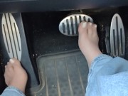 Driving with jeans over my nylons 10/16