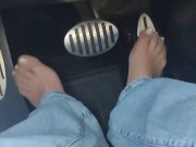 Driving with jeans over my nylons 14/16