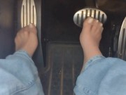Driving with jeans over my nylons 16/16