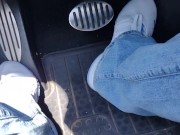 Driving with jeans over my nylons 6/16