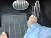 Driving with jeans over my nylons 8/16