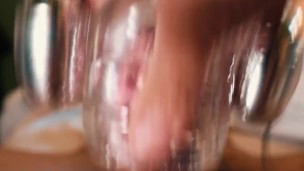 Cum with massage toy