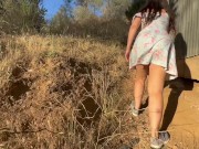 Spraying milk, sucking dick and getting my dirty MILF ass creampied in an old mine shaft. 2/16