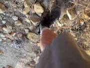 Spraying milk, sucking dick and getting my dirty MILF ass creampied in an old mine shaft. 9/16