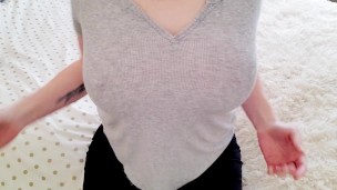 + JOI + COUNTDOWN + TO CUM OVER MY TITTIES!