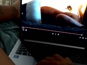 Daddy jerking off to own porn videos