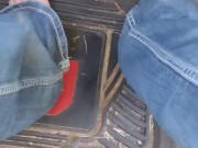 Driving to the store in a big truck & going inside and going home barefoot 16/16