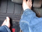 Driving to the store in a big truck & going inside and going home barefoot 5/16