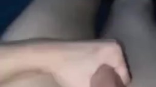 Young stud strokes cock