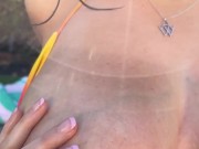 ANGELA WHITE - Mia Malkova Lesbian Fucking in the Pool 14/16