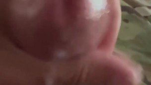 horny solider shoots a load of cum on his commander's rank