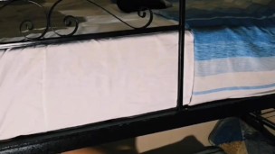 Student started masturbating and got fucked in a hostel