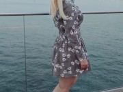 Public Pussy Flash Risky many people around 3/16